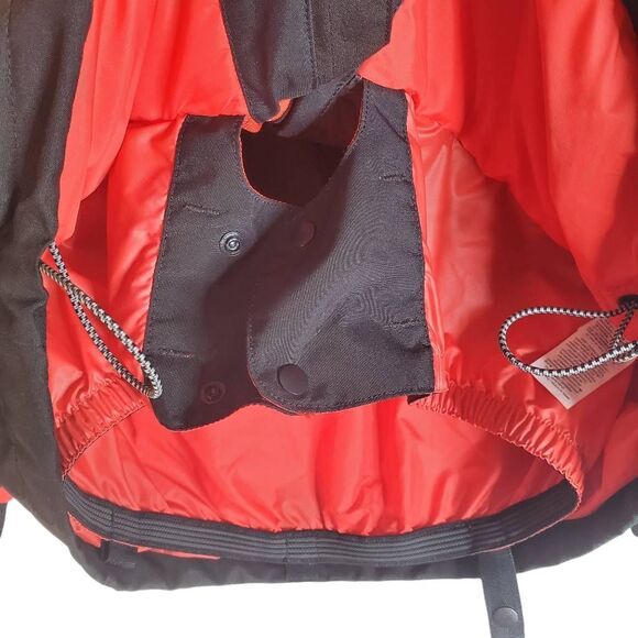 Oneill Black Poppy Red Colorblock Zip Up Seashell Snowboarding Jacket Size Large - Picture 15 of 16